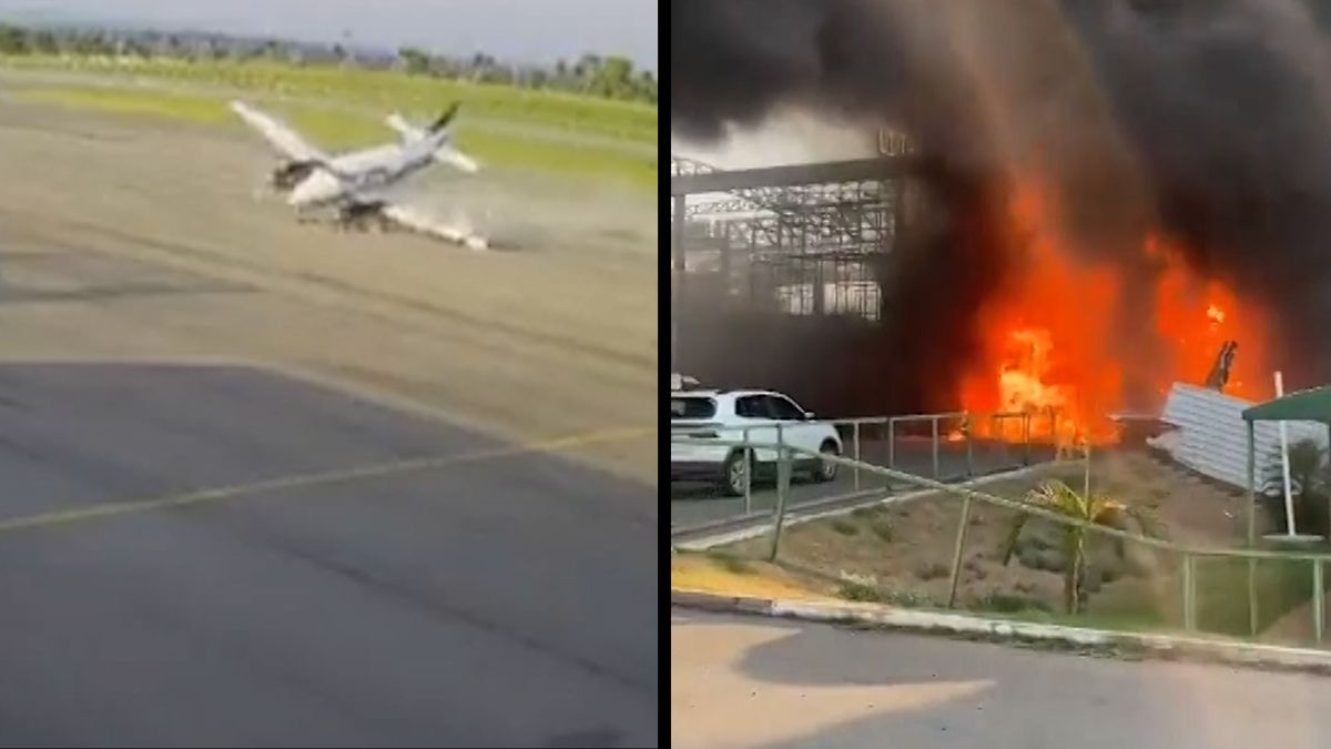 Letadlo po havárii dojelo až do hangáru a vybuchlo. Nehoda v Brazílii má dvě oběti